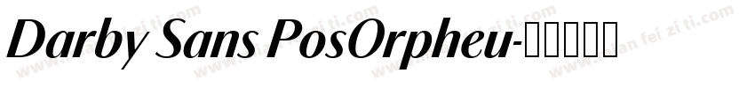 Darby Sans PosOrpheu字体转换